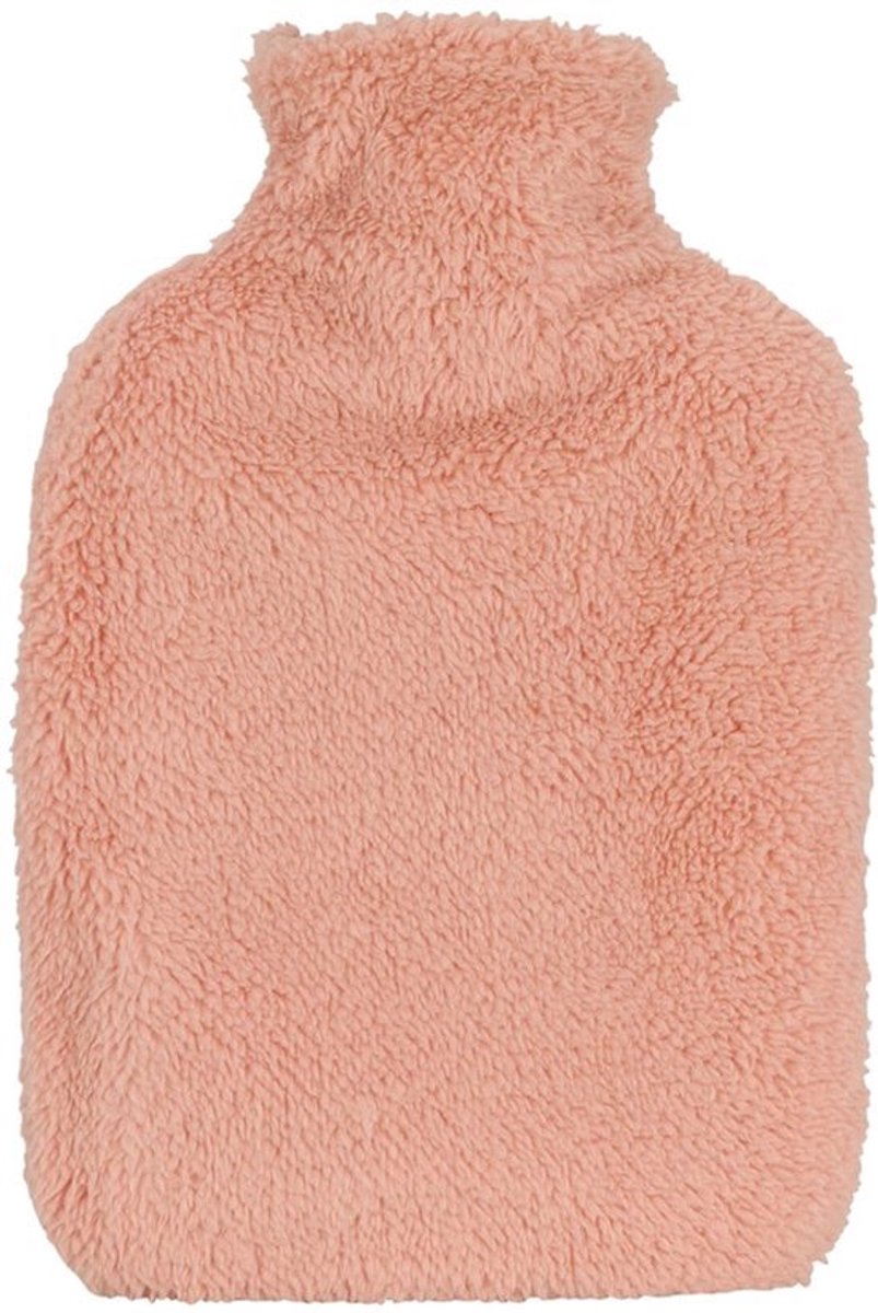 MIJOMA Warmwaterkruik 1,75 Liter - Pluche Knuffel, Roze met Optimale Warmteprestaties
