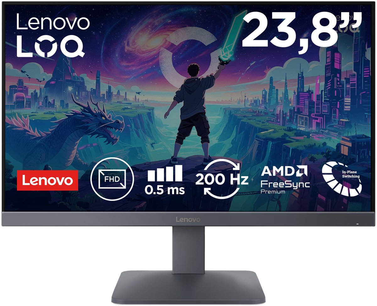 Lenovo LOQ 24-10 – Gaming monitor – 23,8 inch – IPS – 200 Hz