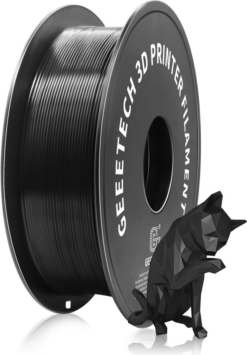 Geeetech PETG Filament Zwart – 1.75mm – 1KG – Sterk & Duurzaam 3D Printer Filament