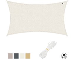 4gardenz Schaduwdoek Waterdoorlatend Rechthoek 3x4 mtr - Crème