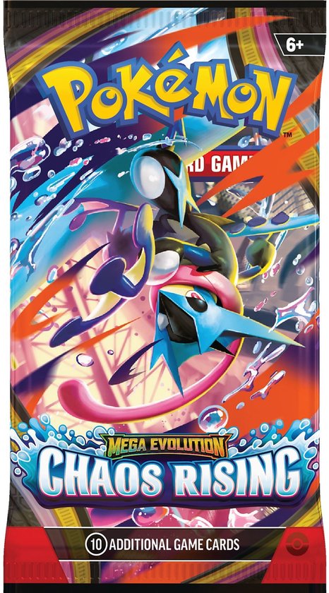 Pokemon TCG Mega Evolution Chaos Rising Booster – 10 kaarten per pakje