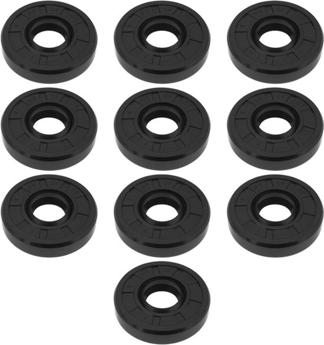 Rubber Oliekeerringen 12x32x7mm - Set van 10 stuks - Dubbele Lip Seals voor Rotary Shaft