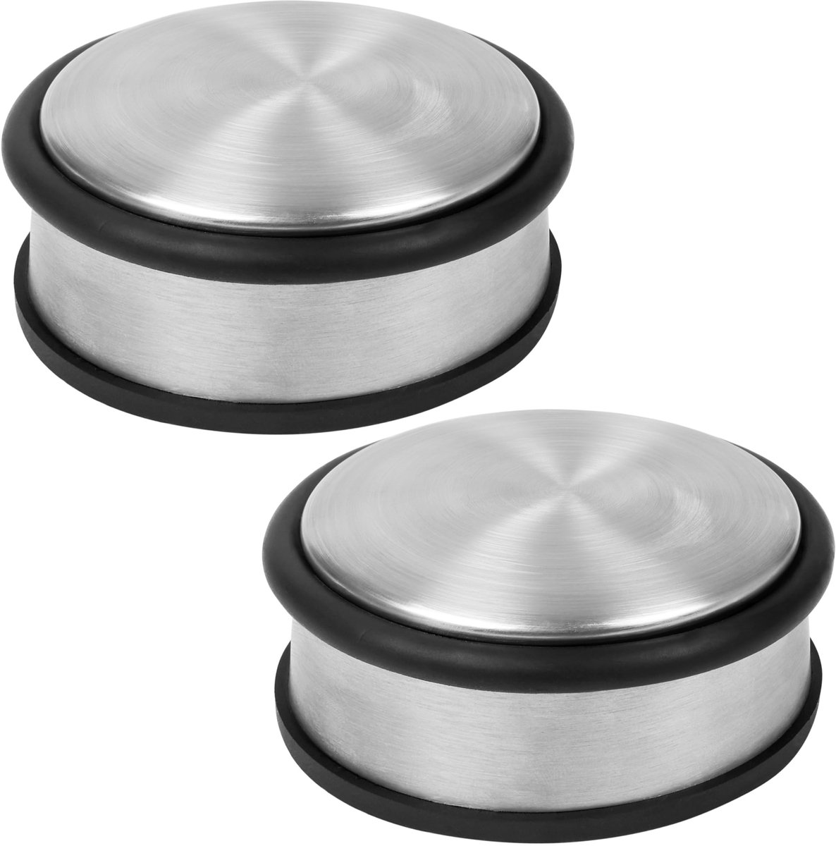 Elzusha - Roestvrijstaal Deurstoppen - Zware Kwaliteit - 10,5 cm - Anti-slip Deurstop - Perfect voor Huis en Kantoor - Chroom