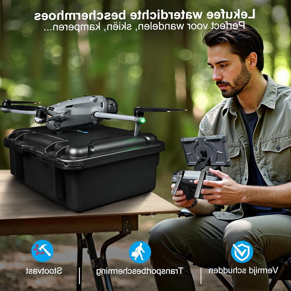 Waterdichte Hardcase voor DJI Mavic 4 Pro Drone met Oplader, Accu's en Accessoires - Ideaal voor Reis en Bescherming – foto 5