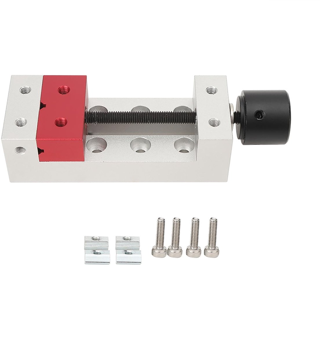 Dailygoods - Mini Aluminium Platte Klem - Boorpers Hold Down Klemmen - 50mm Klembereik - Bankklemmen - Voor Horloge Repareren en Sculpturen - Geschikt
