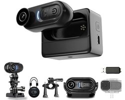 Mini Action Cam 4K, 125° Groothoek Actiecamera, Waterdicht 30M, Bodycam met Magneet & Fiets/Heldhouder, Incl. 32 GB TF-kaart voor Motorfiets, Outdoor, Vlogging en POV-opnames