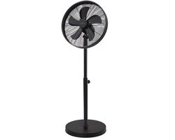 A-Flow Premium Black Ventilator staand - LET OP: 2EKANSPRODUCT - Statiefventilator - Ventilator Zwart - Kantelbaar en uitschuifbaar 3 Windsnelheden - Zelfdraaiend