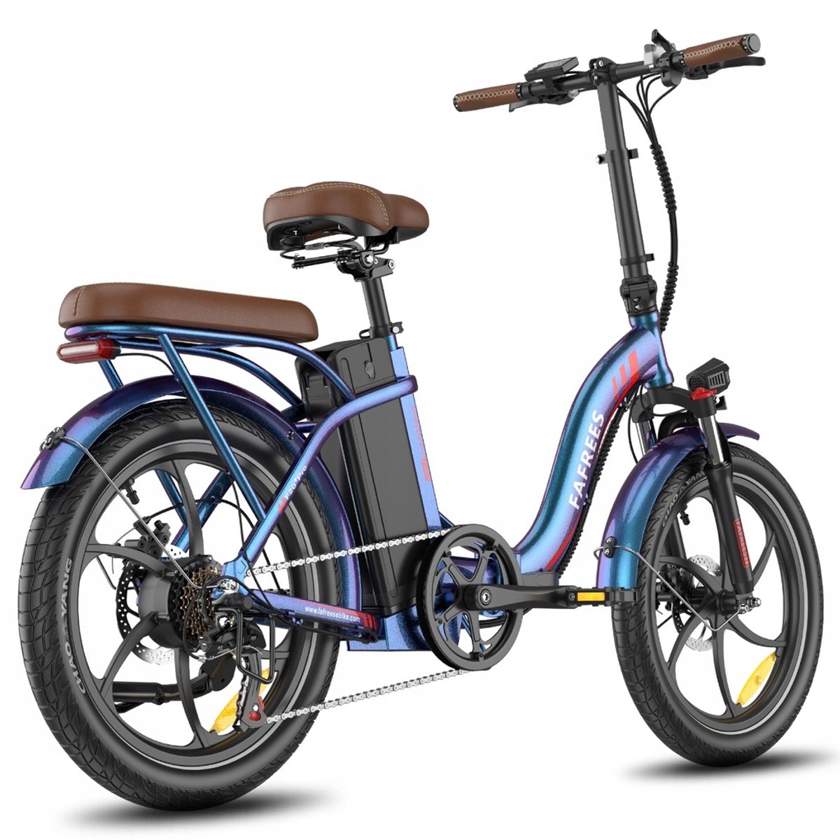 Fafrees F20+ Pro Opvouwbare Elektrische Fiets – 36V 25Ah Accu, 120km Bereik, 7-Speed Shimano, 20"x3.0" Banden – Blauw