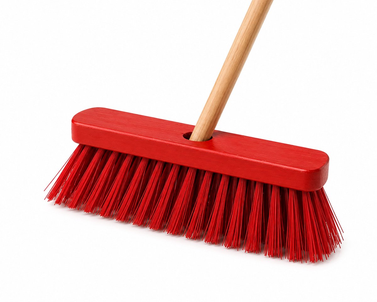 MONTKIARA PVC Bezem 30cm Rood – Korte Vezel