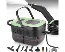 Cellista Draagbare Stoomreiniger - Handheld Hogedruk Stoomreiniger - Multifunctionele Stoomreiniger voor Auto en Huis - 105°C - 1600 ml - Groen