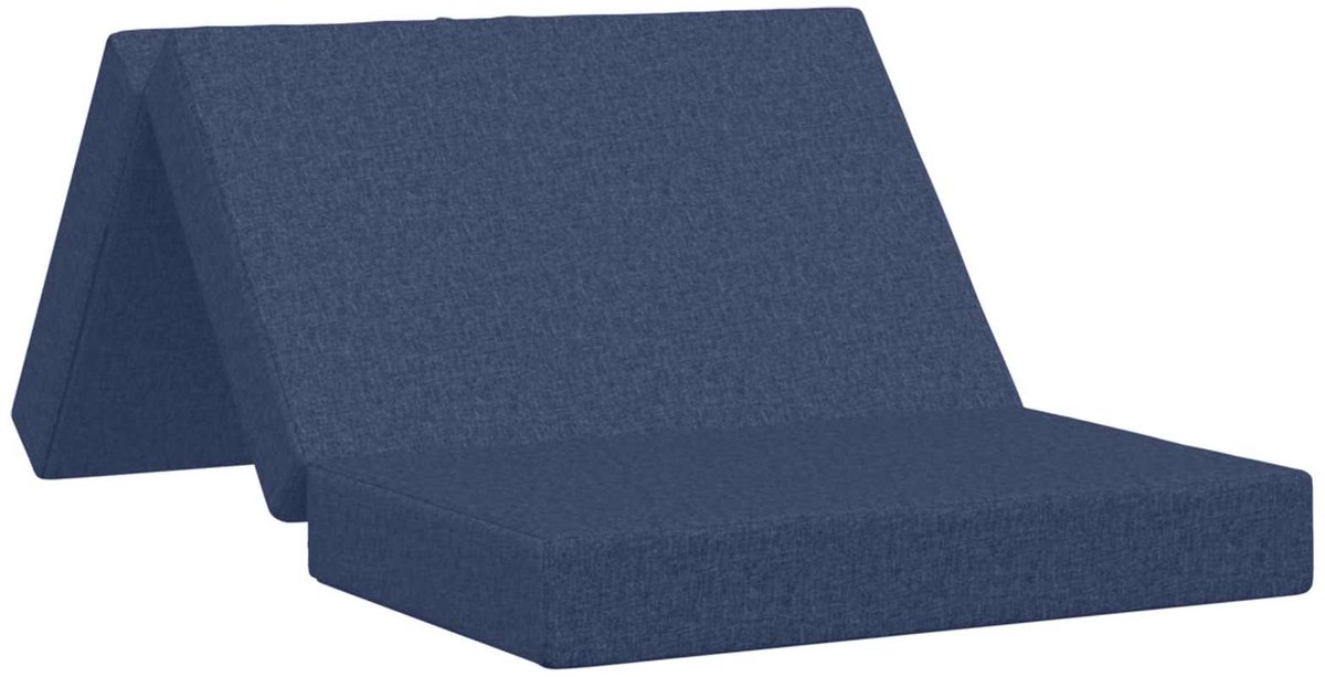 vidaXL Vouwbare - Sofa - Bed - 80 - x - 67 - x - 45 - cm - Blauw