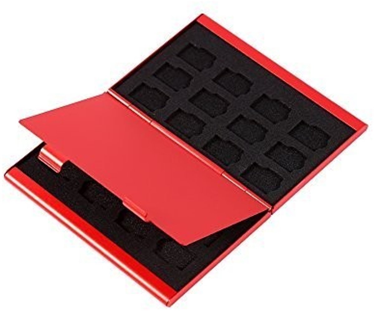 Dailygoods - Geheugenkaarthoes van Aluminium - Organiseren van Kaarten - Duurzaam en Lichtgewicht - 9 x 6 x 1,3 cm - Voor TF-kaarten - Perfect voor Re