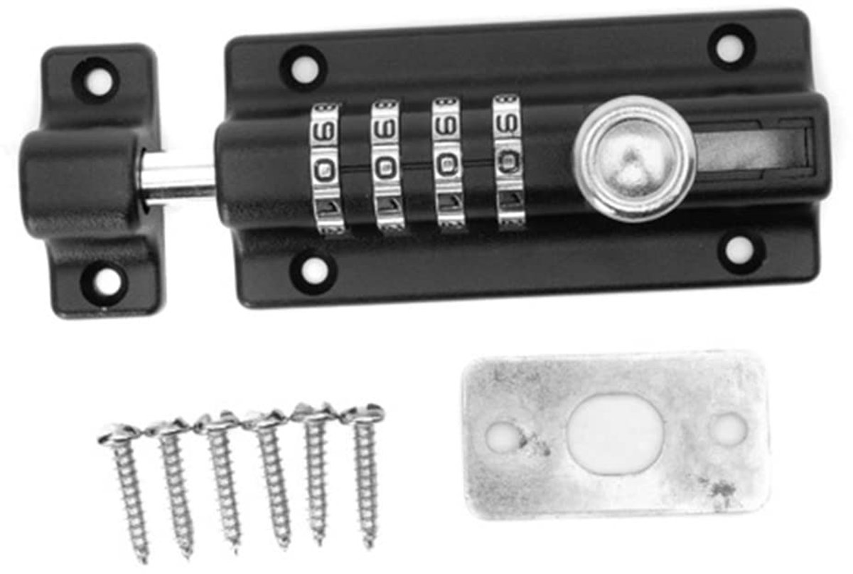 By shayne - Combi Bolt Deurslot - 4-Wiel Combinatieslot - Weerbestendig en Veilig - Veiligheidsslot - Deurbeveiliging - Geschikt voor binnen- en buit.