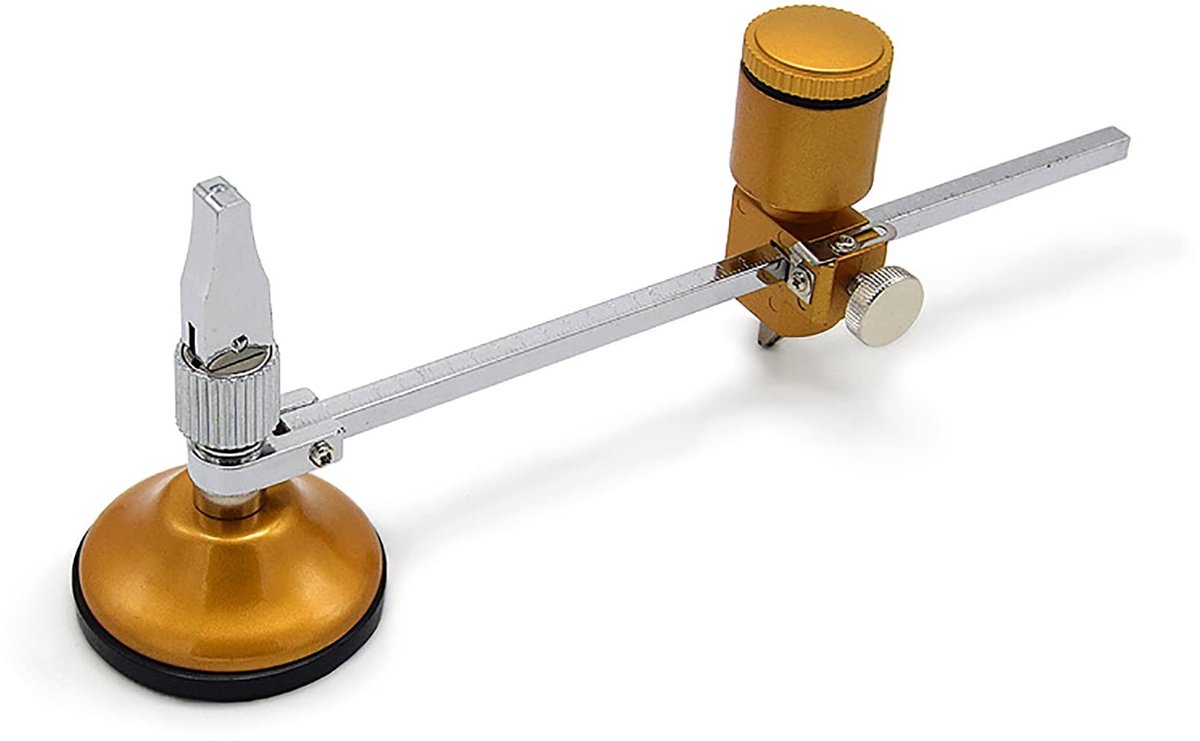 Vlemico - Glas Cutter - Cirkelvormig Snijden - Verstelbaar met Schaal - 600mm - Gaten in Glas - Professionele Tool - Geschikt voor Doe-Het-Zelvers