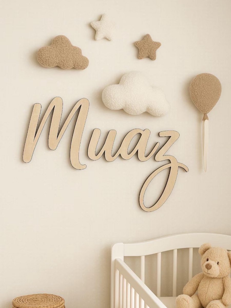 Gepersonaliseerde houten naam – muurdecoratie kinderkamer – baby meisje cadeau – kraamcadeau – houten naam bord – nursery decor – babykamer accessoire – uniek gepersonaliseerd cadeau