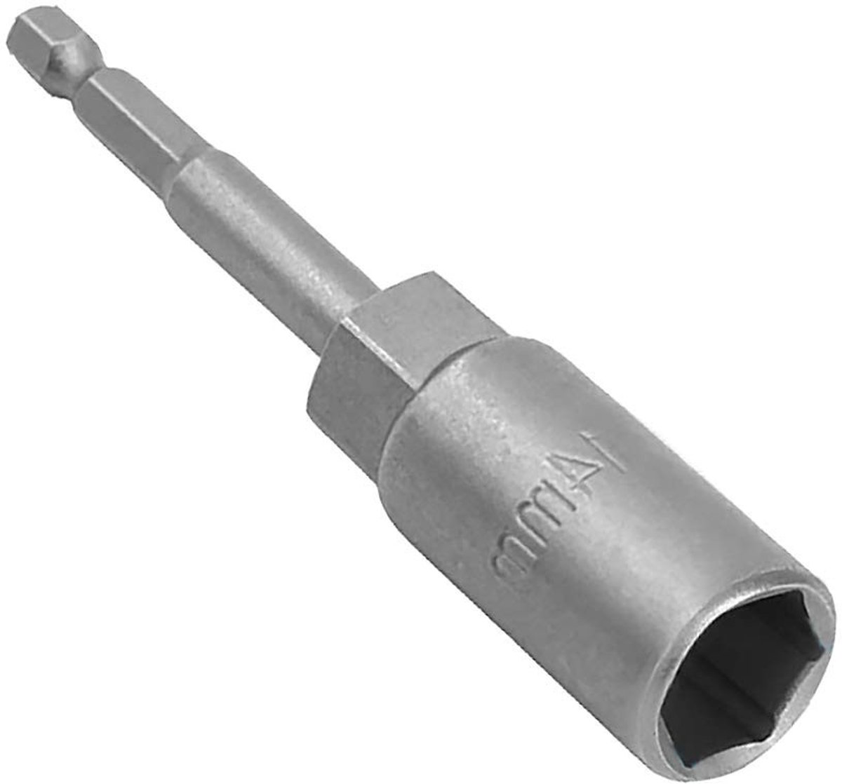 Dailygoods - dopsleutelinzetstuk - 80 mm lengte - slag-dopsleuteladapter - 6,35 mm zeskantschacht - ideaal voor boormachines - hoge kwaliteit staal -