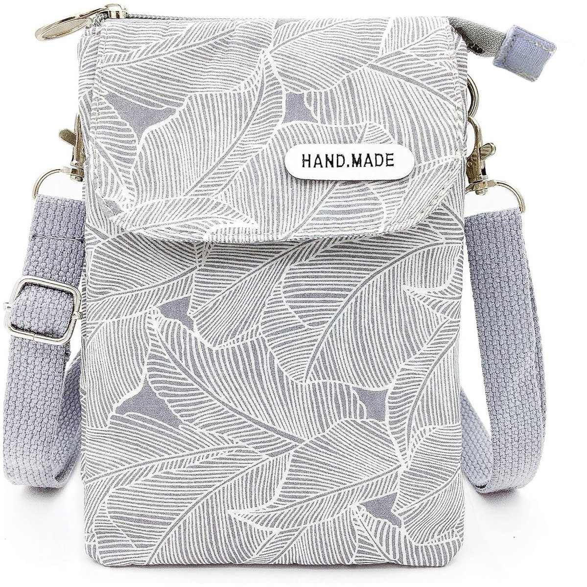 Elzusha - Crossbody Bag - Telefoon Pouch - Lichtgewicht en Handig - Grijs - Kleine Verandertas - Ideaal voor Vrije Tijd - Perfect voor Dames