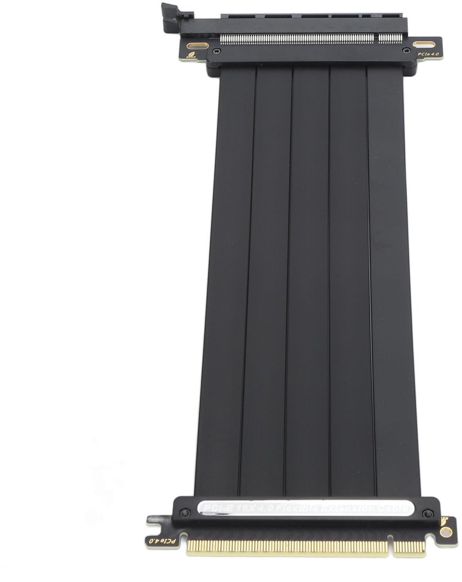 Elzusha - PCIe 4.0 X16 GPU Riser-kabel - Hoge snelheid - 180 graden hoek - Afgeschermd - Geschikt voor RTX4090 RTX3090ti RTX3090 - 300 mm