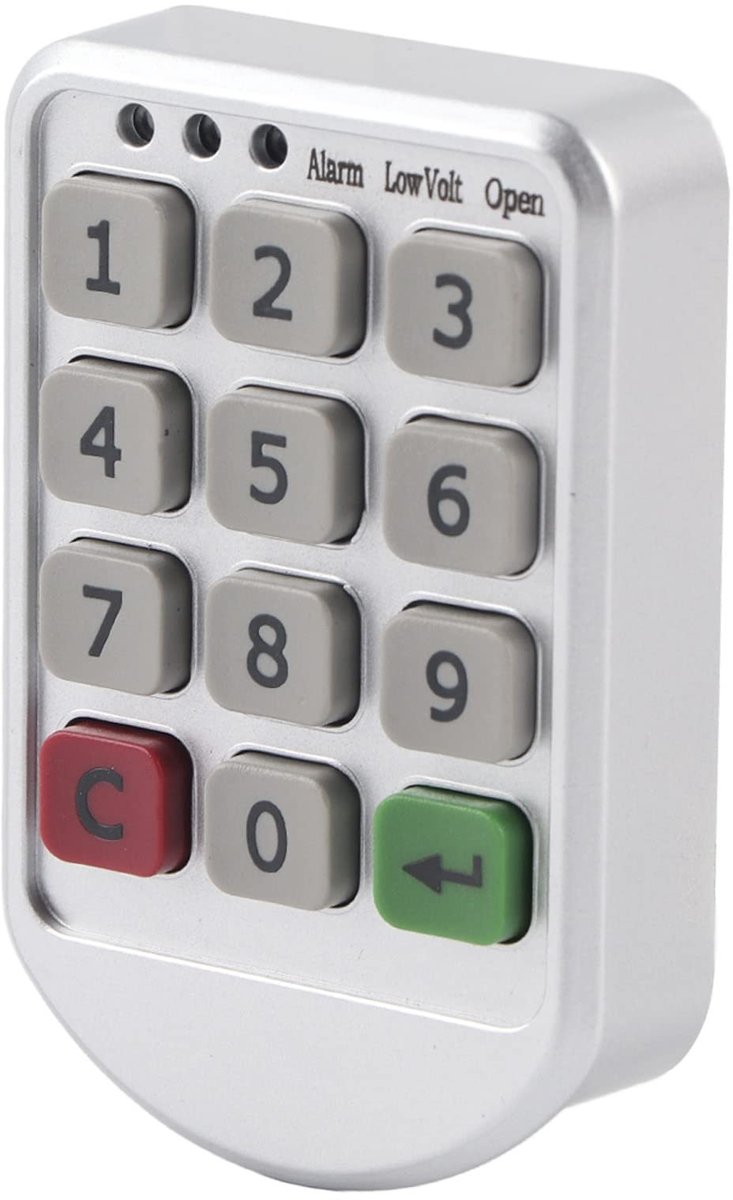 Elzusha - Digitale Kastslot - Elektronische Code Lock - Aanpasbare Wachtwoorden - Voor Kasten en Lades - Veiligheidsslot - Gebruiksvriendelijk - Du...