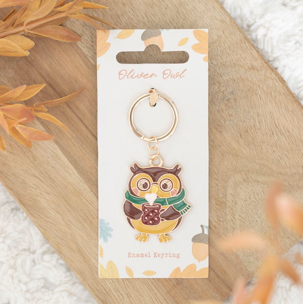 Something Different - Oliver owl keyring