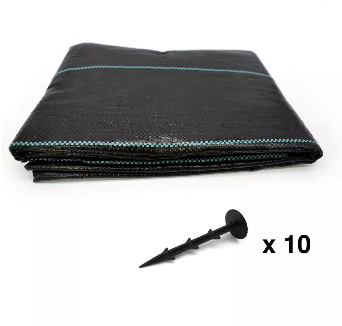 Anti-Worteldoek met Grondpennen 2x10m – 100g/m² Zwart – Onkruiddoek voor Tuin & Grind