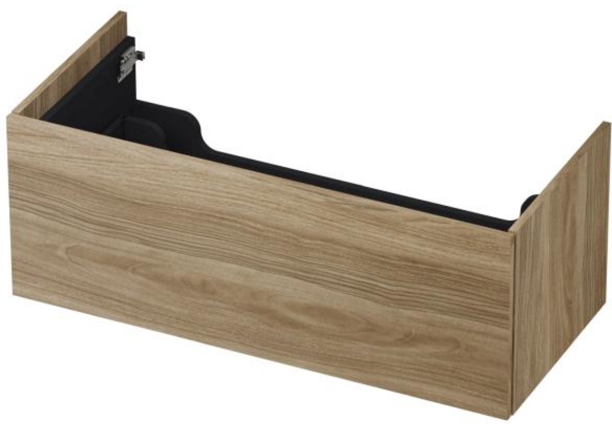 INK - Onderkast 1 Lade Push 2 Open Bestaande Uit - 900x450x376 Mm - Zuiver Eiken