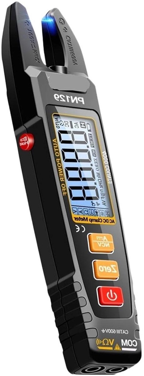 Stroomtang - Multimeter - Elektrische Metingen - 4000 Punten Display - 600 V - Zwart