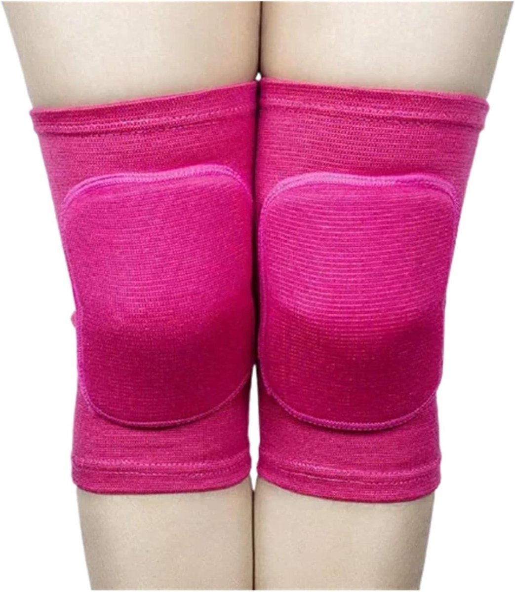 Kniebeschermers 2 stuks - Sport kniepads - Dansen en sport - Verdikte spons - Maat XS - Rozerood