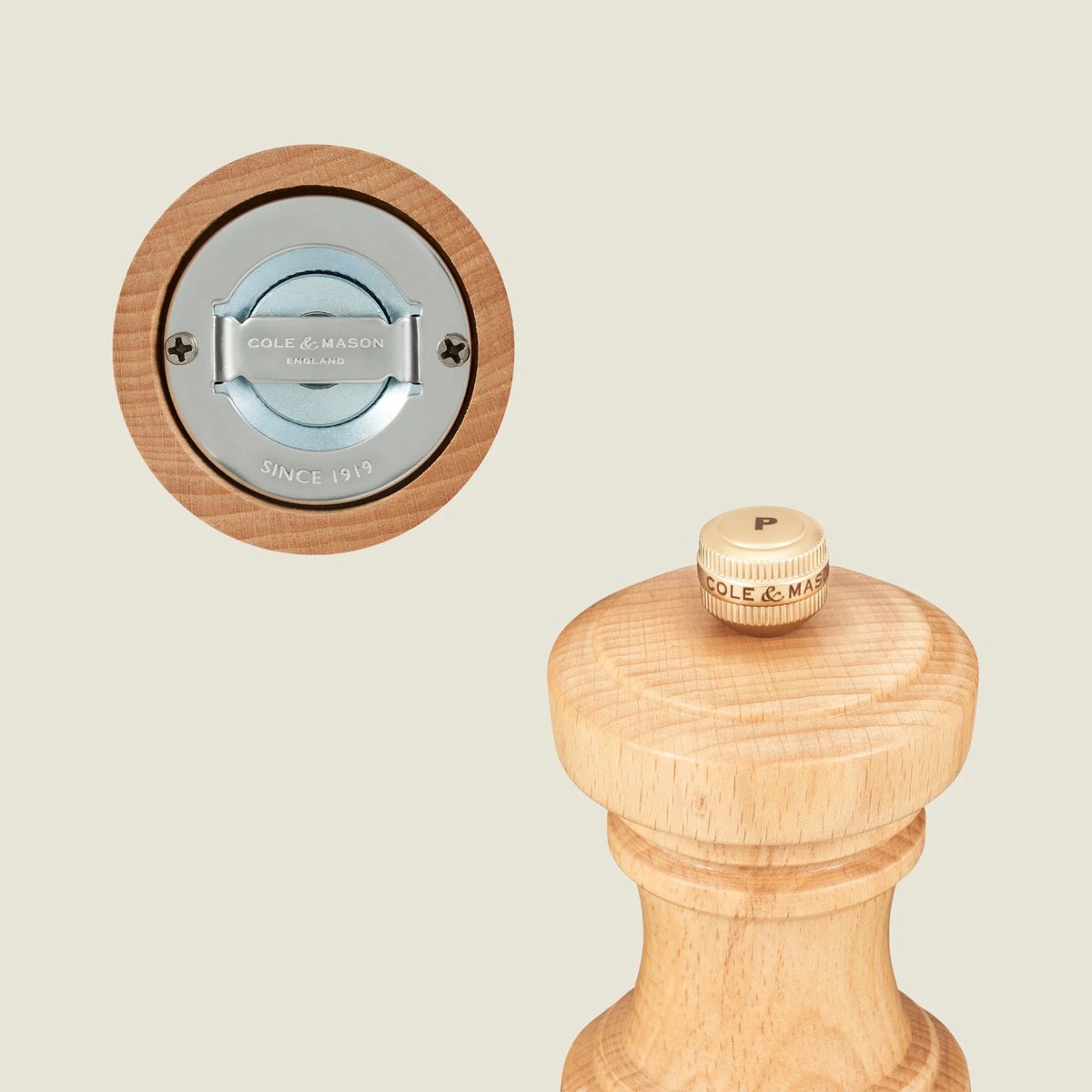 Cole & Mason - Hoxton Natural Beech Pepper Mill 10.4 cm