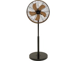 A-Flow Premium Woodlook Ventilator staand - LET OP: 2EKANSARTIKEL - Statiefventilator - Ventilator Houtlook - Kantelbaar en uitschuifbaar 3 Windsnelheden - Zelfdraaiend