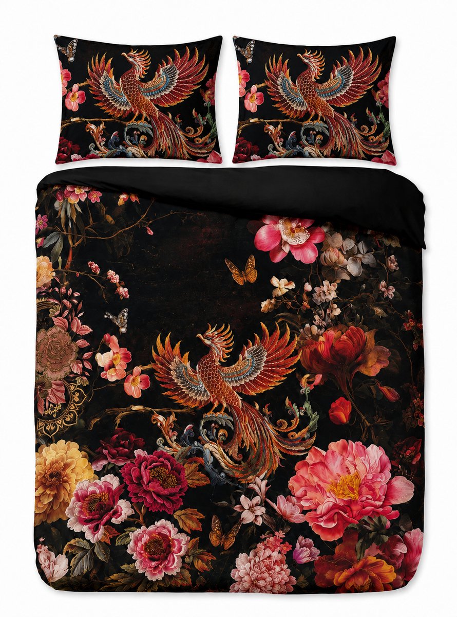 Decoware Dekbedovertrek Phoenix Bloom 200x220 cm - Microvezel - Bloemen Thema - Met Kussenslopen - Tweepersoons