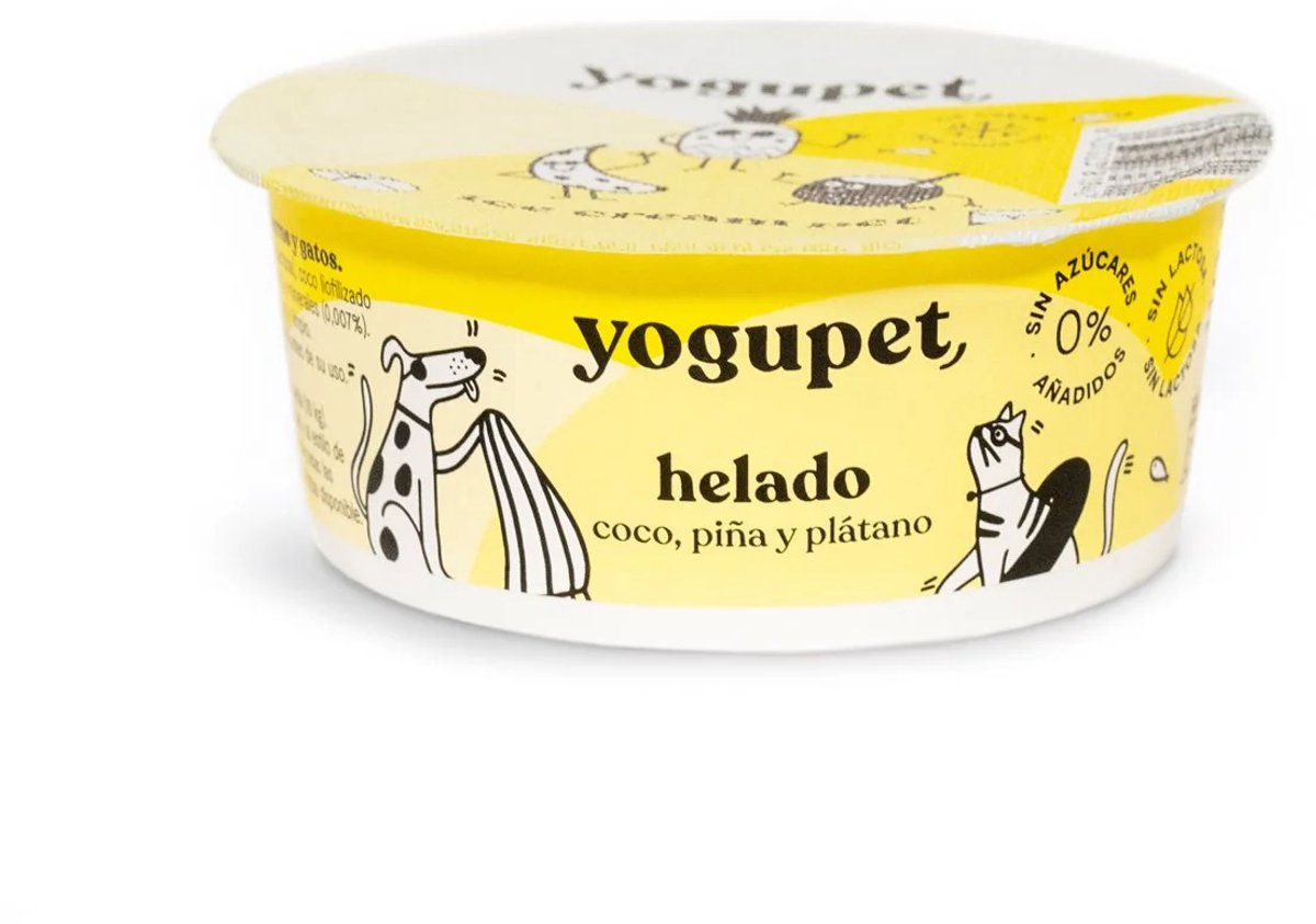 Yogupet Yellow Ice - Coconut, Pineapple & Banana - hondenijs met kokos, ananas en banaan
