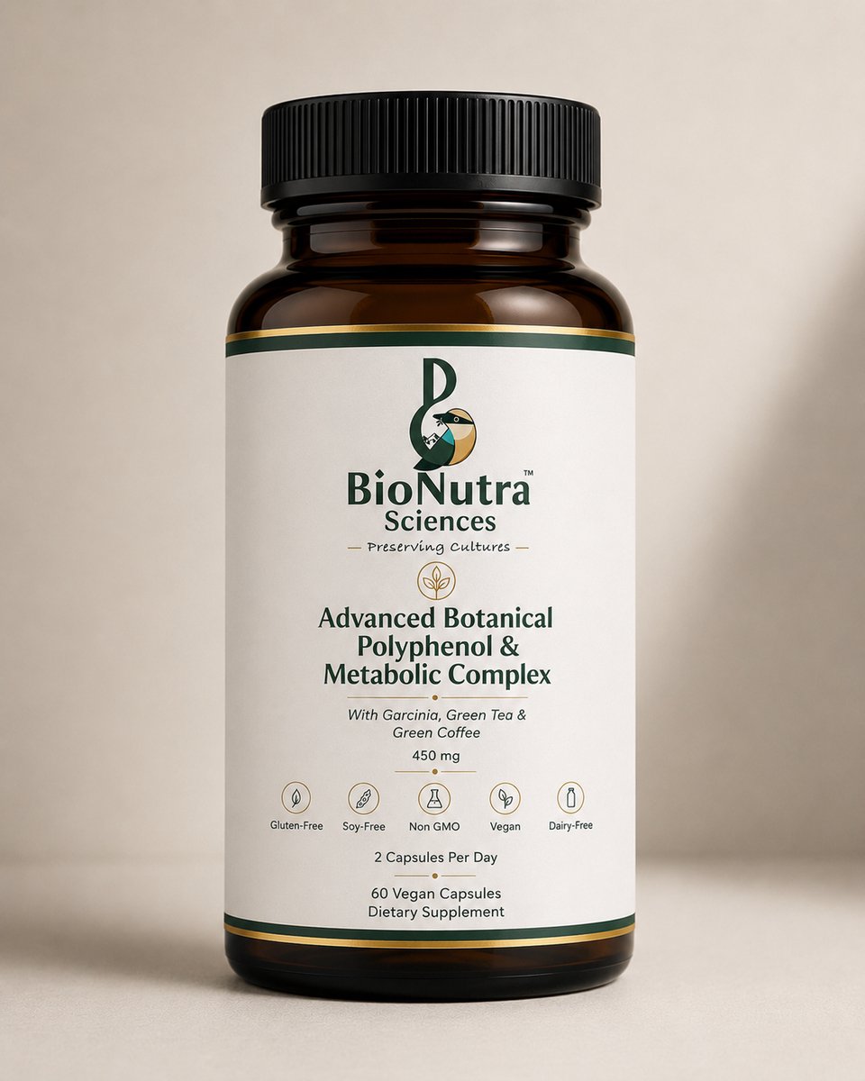 Advanced | Botanical Polyphenol & Metabolic Complex-vegan capsules-450mg | With Garcinia, Green Tea & Green Coffee, keto, Weight loss, 100% Vegan-60 capsules