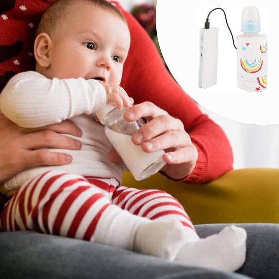 Dailygoody - Portable Baby Bottle Warmer - USB Flesverwarmer - Reiswarmhouder met Thermostaat - Rainbow - Baby-accessoire - Geschikt voor thuis en ond... — afbeelding 4
