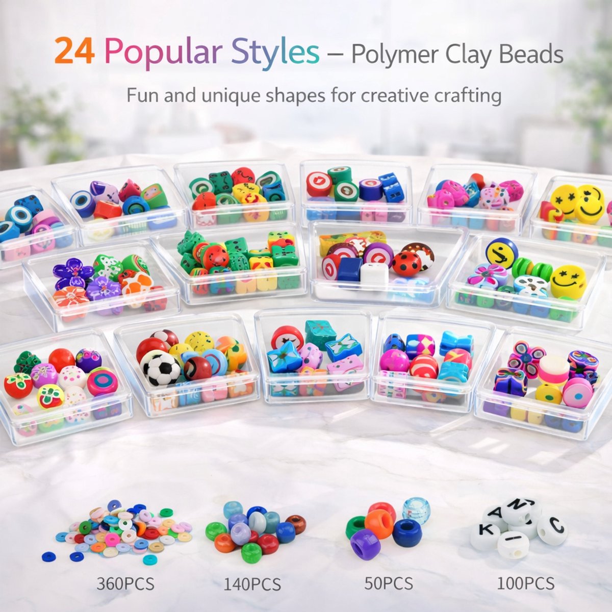 BOTC Sieraden Set - Knutselen meisjes - Armband Maken Set - 1050-Delig - Sieraden Halsketting Maken - 24 Stijl - Cadeau voor Meisjes Kinderen — afbeelding 6
