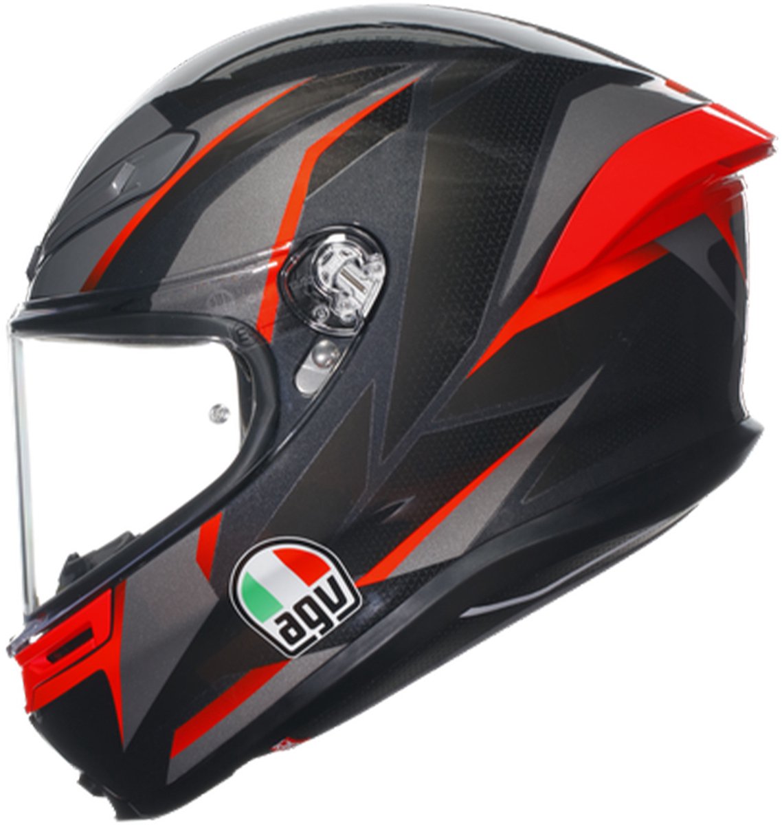 AGV K6 S Karve Matt Black/Grey/Red - Maat S - Integraal helm - Scooter helm - Motorhelm - Zwart - Scooterhelmen mannen en vrouwen. – foto 4