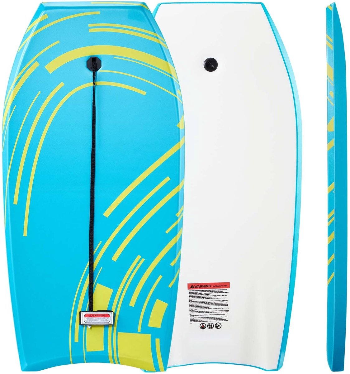 Bodyboard Boogieboard - 105,5 x 52 cm - IXPE/HDPE met EPS-kern - Inclusief polsband - UV-bescherming - Draagvermogen tot 82 kg - Voor beginners en gevorderden