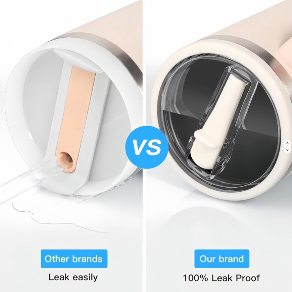 Vervangend Rietjesdeksel voor Stanley - type Quencher H2.0 FlowState Tumbler 1,18L – Lekvrij Flip-Straw Deksel – Herbruikbaar Accessoire Drinkbeker in Donkerblauw – foto 4