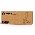 Doos van Sportfloww met de tekst 'BENCH' en een schematische tekening van een halterbank.