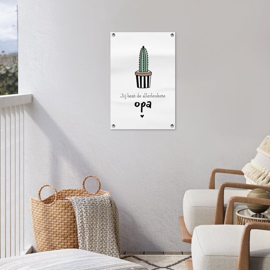 Papy cadeau Vaderdag - Tu es le plus beau papy - Poster jardin blanc 40x60 cm