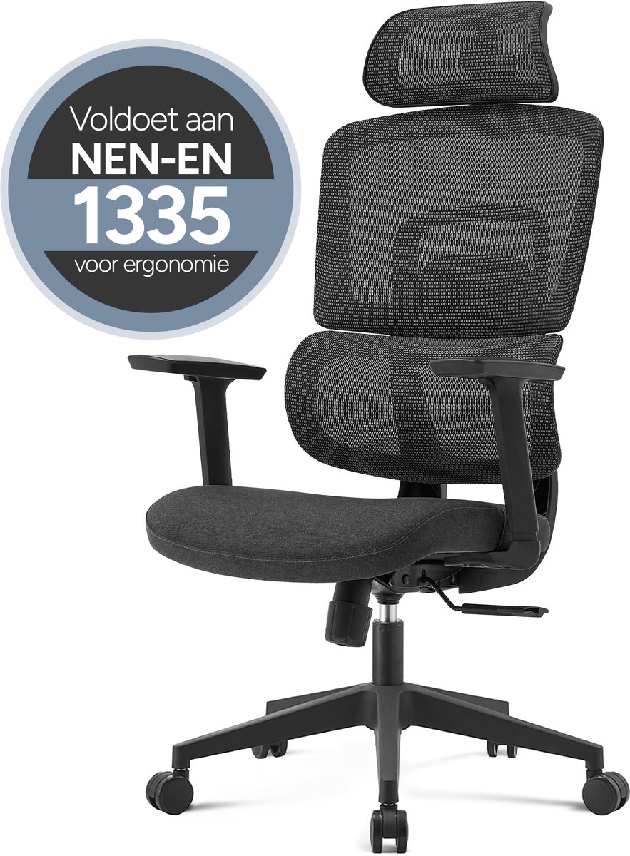 ArtGlobal® Ergonomische bureaustoel - verstelbaar - lendensteun - 125° kantelbaar van ArtGlobal