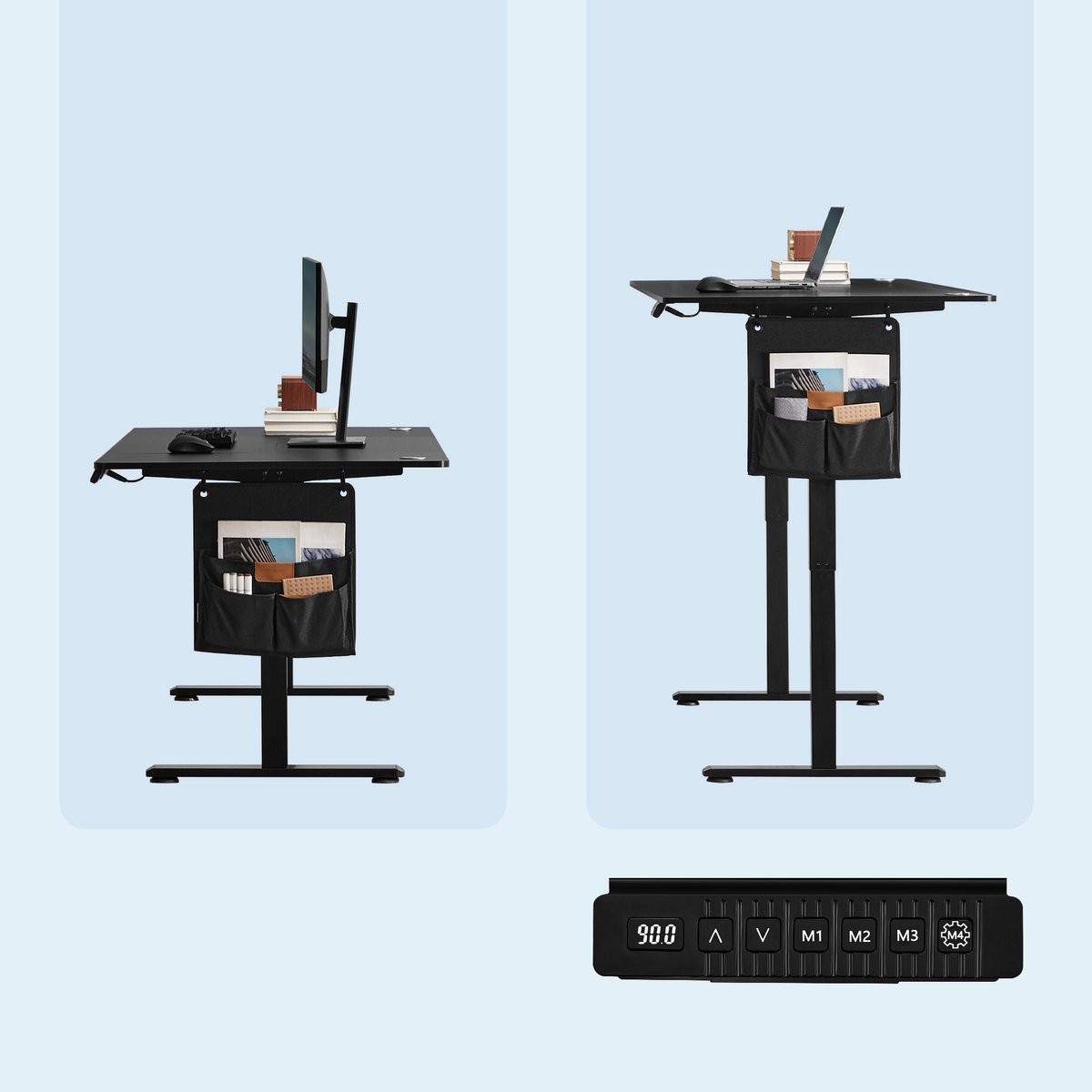 SONGMICS - Zit Sta Bureau - Met Geheugenfunctie en USB-C Poort thumbnail 6