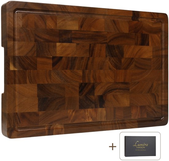 Luméra Maison – Houten Snijplank Walnoot – 45×30×4 cm – Kopshout Hakblok
