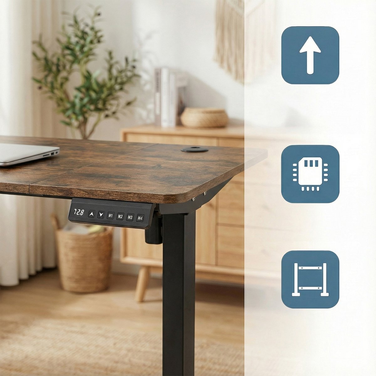 SONGMICS - Zit Sta Bureau - Voor Thuiswerkplek thumbnail 6