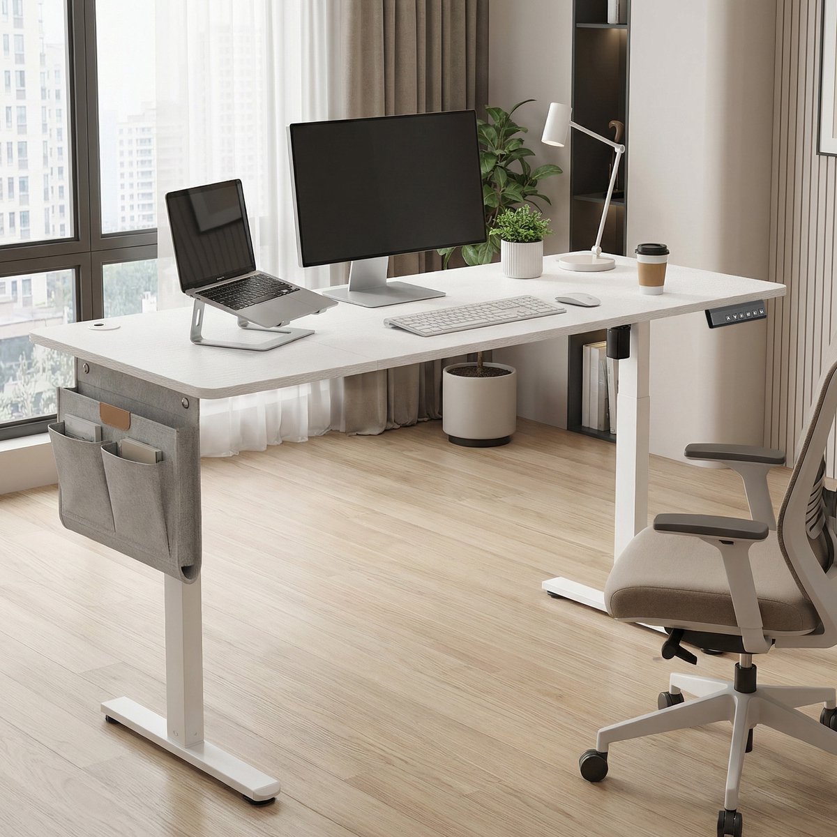 SONGMICS - Zit Sta Bureau - Voor Thuiskantoor Studieruimte thumbnail 4