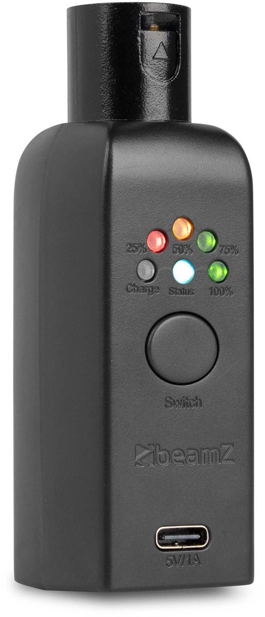 BeamZ WD1M-5 EazyLink draadloze DMX-zender - DMX dongel met ingebouwde accu - 5-pin