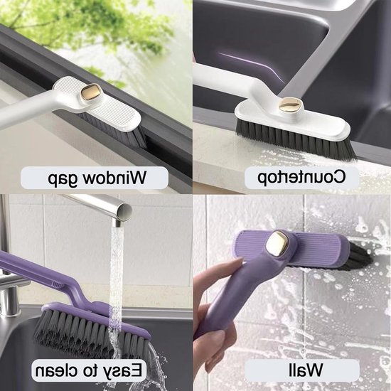 2-delige Set van Witte Harde Borstels voor Grout Reiniging in Keuken en Badkamer - Multifunctionele Schoonmaakoplossing voor Vloeren en Tegels van Merkloos	 — afbeelding 4