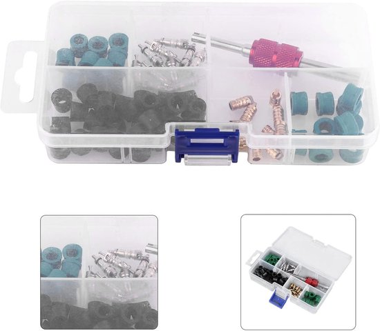 Airco Reparatie Kit - Ventiel Kern Set - Auto Onderhoud - Compleet Assortiment - 71 Delig — afbeelding 2