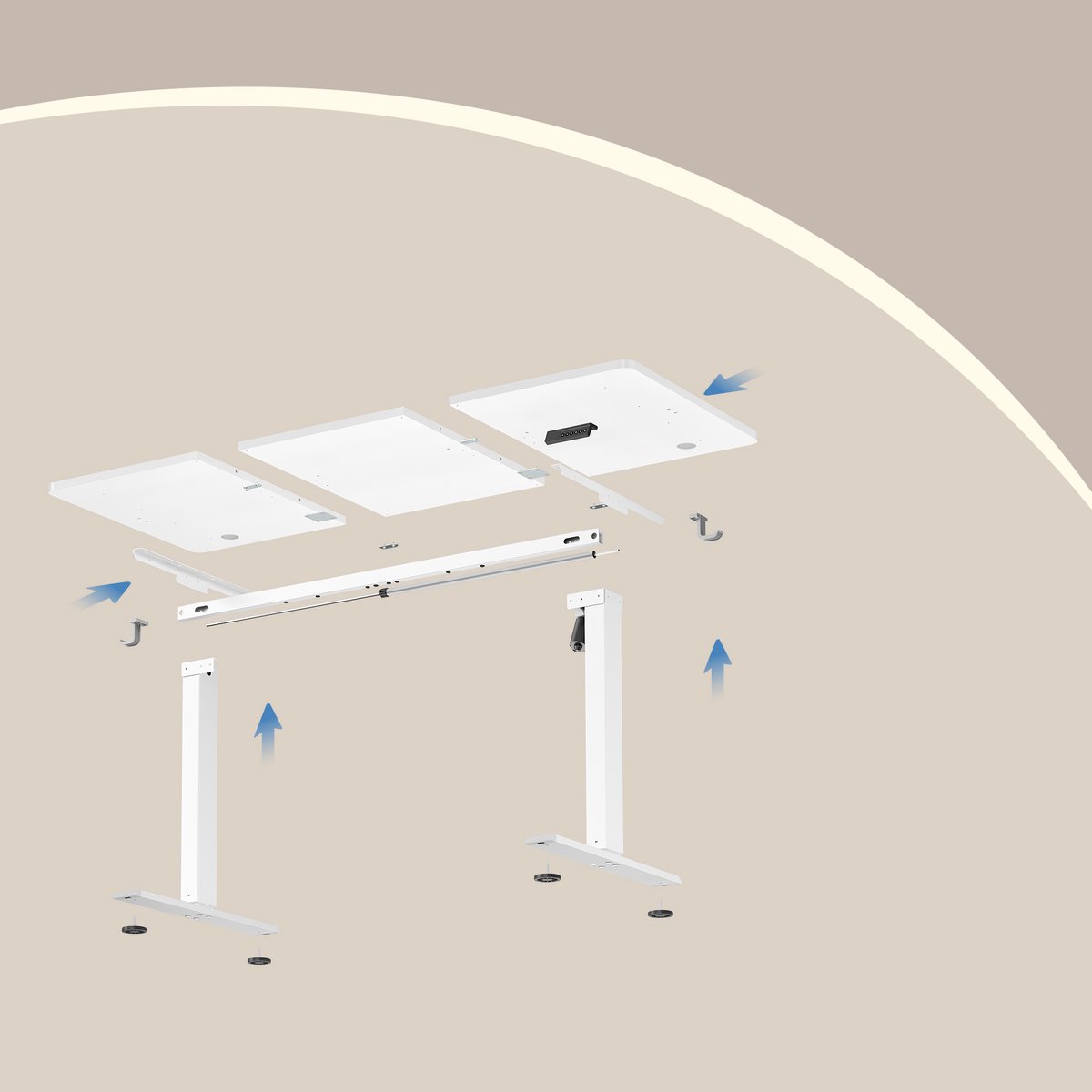 VASAGLE VASAGLE Elektrisch Zit-Sta Bureau - afbeelding 5