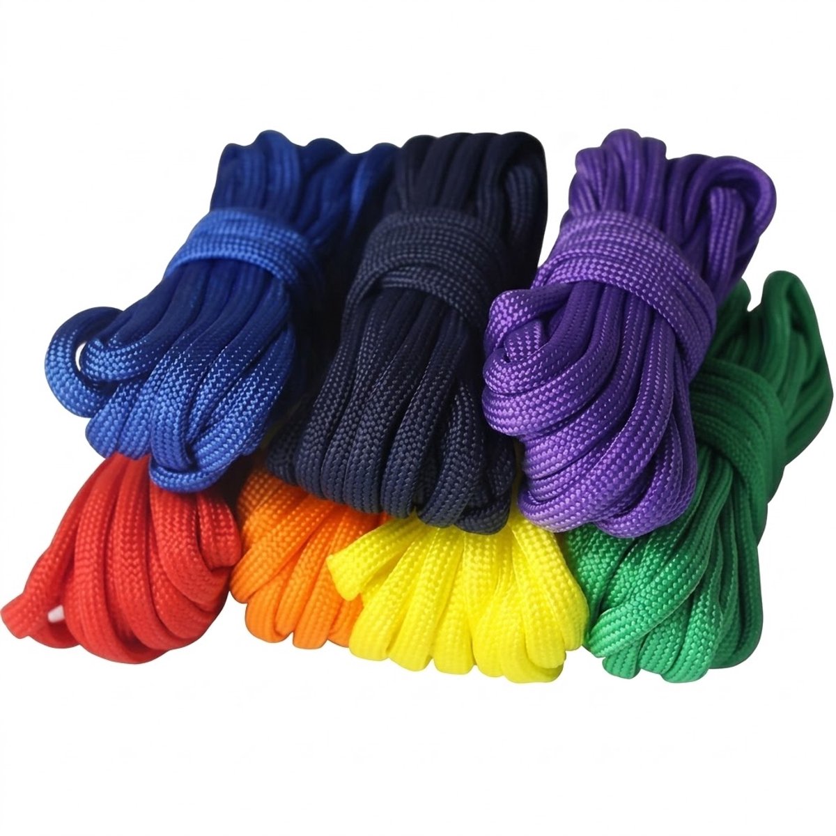 Multicolor koorden set voor armband maken en knutselen 7 stuks 3 meter per stuk 4 mm dik gevlochten touw voor sleutelhangers en hobby projecten